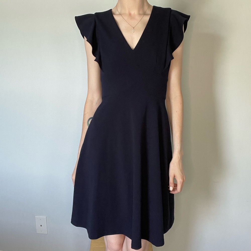 Cap Sleeve Ruffle Dress